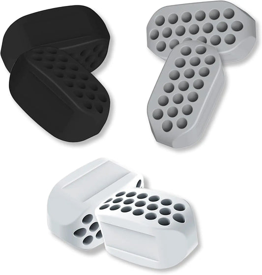 6 pcs BPA Free Silicone Jaw Exerciser Gum Tablets 3 Resistance Levels Jaw Trainer & Jawline Exerciser Shaper for Man and Woman